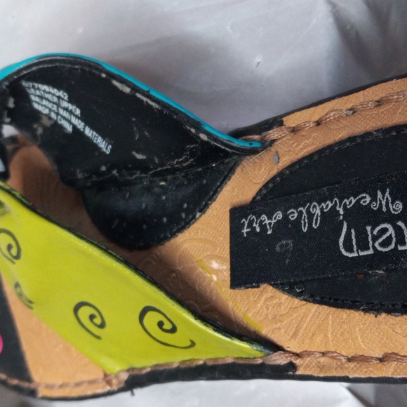 Jill Stern slides leather upper size 6 Gently worn with creative style - Picture 6 of 6